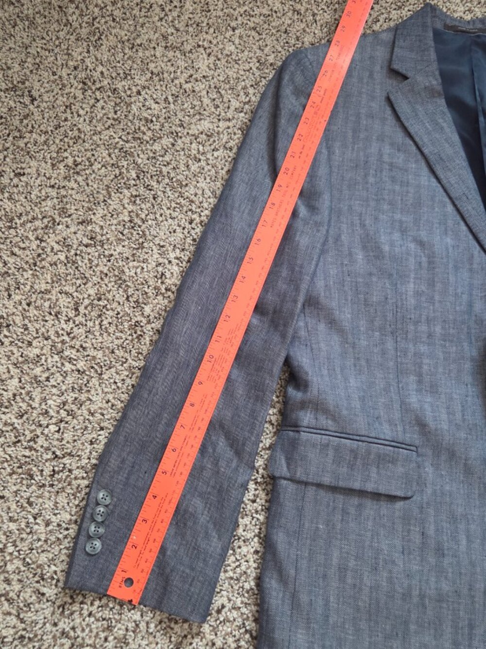 Tasso Elba 100% Linen Blazer Sport Coat Blue Stripe NWT - Picture 5 of 11